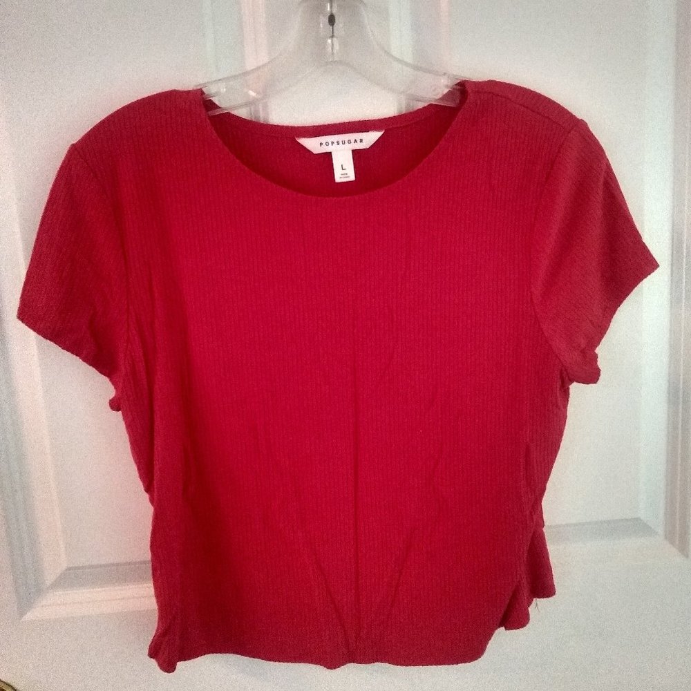RED RIBBED SHIRT